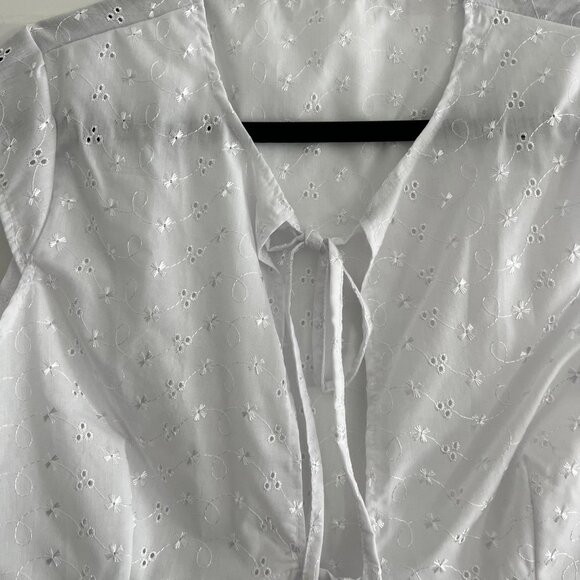 70's Vintage Cropped Tie Front Blouse - Picture 3 of 7